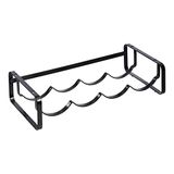 Amazon Basics Wijnrek, stapelbaar, tafelrek, zwart, 40,01 x 9,5 x 19,99 cm