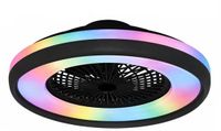 Freelight Plafondventilator Ventola Tuya Ø 60 cm RGB zwart