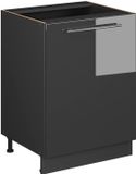 Vicco Keukenonderkast Fame-Line, Antraciet Hoogglans/Antraciet, 60 cm