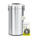 EKO Urban Ronde roestvrijstalen open vuilnisbak, 90 liter