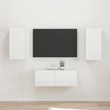 Maison Exclusive - meuble TV, 2 pièces, 78,5 x 31 x 30 cm, blanc laqué