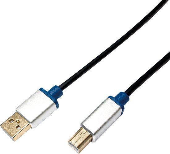 LogiLink Premium USB 2.0 A --> B 2.00m Zwart