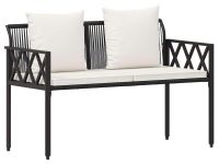 vidaXL Buitenbanken 2-persoons 116 x 56 x 75 cm polyrotan