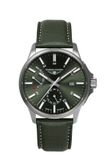 Bauhaus Aviation 2860-4 Automatisch Herenhorloge Groen Staal Zilverkleurig
