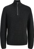 JACK&JONES JORBLEECKER KNIT HALF ZIP BF Heren Gebreide truien Zwart M
