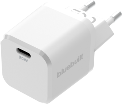 BlueBuilt Power Delivery Charger with USB C Port 20W White