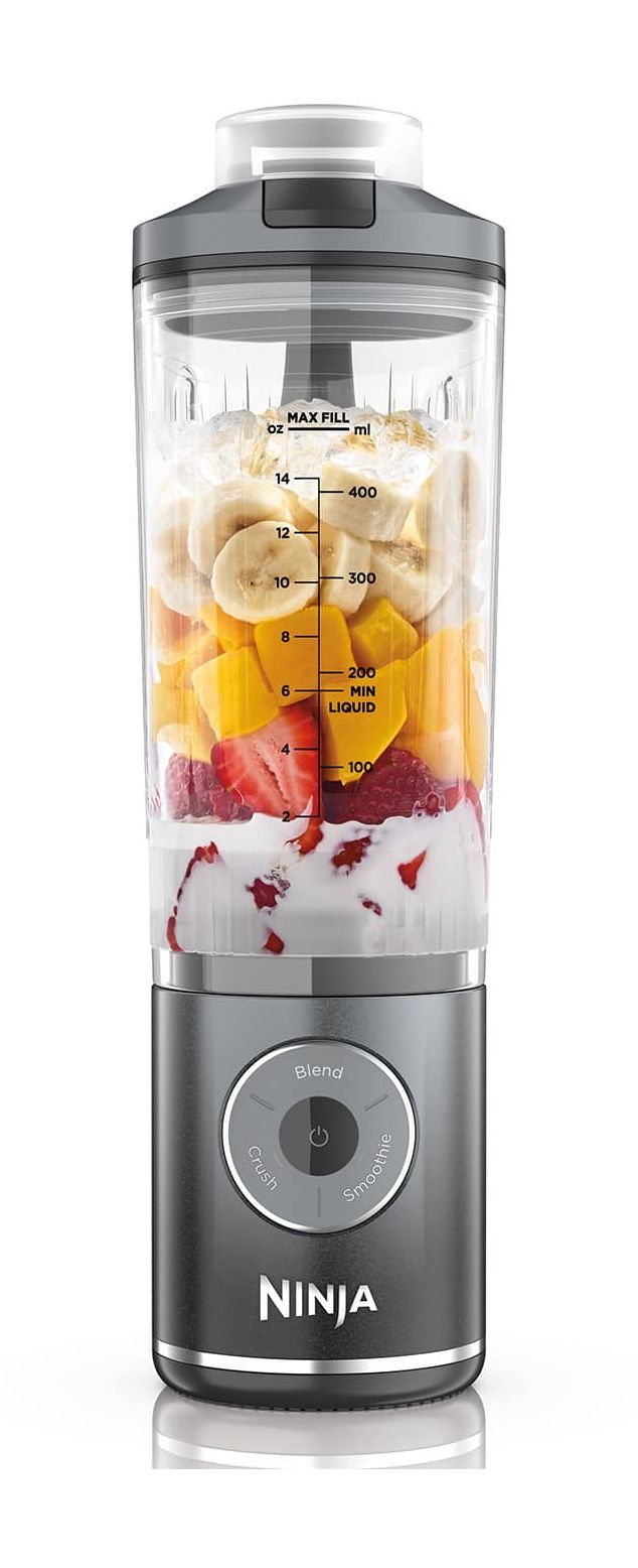 Ninja BC251EUGY Draagbare Blender - 0,57 l - Grijs/Transparant