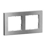 LEGRAND SEANO+ 2-voudig frame geborsteld staal 765392