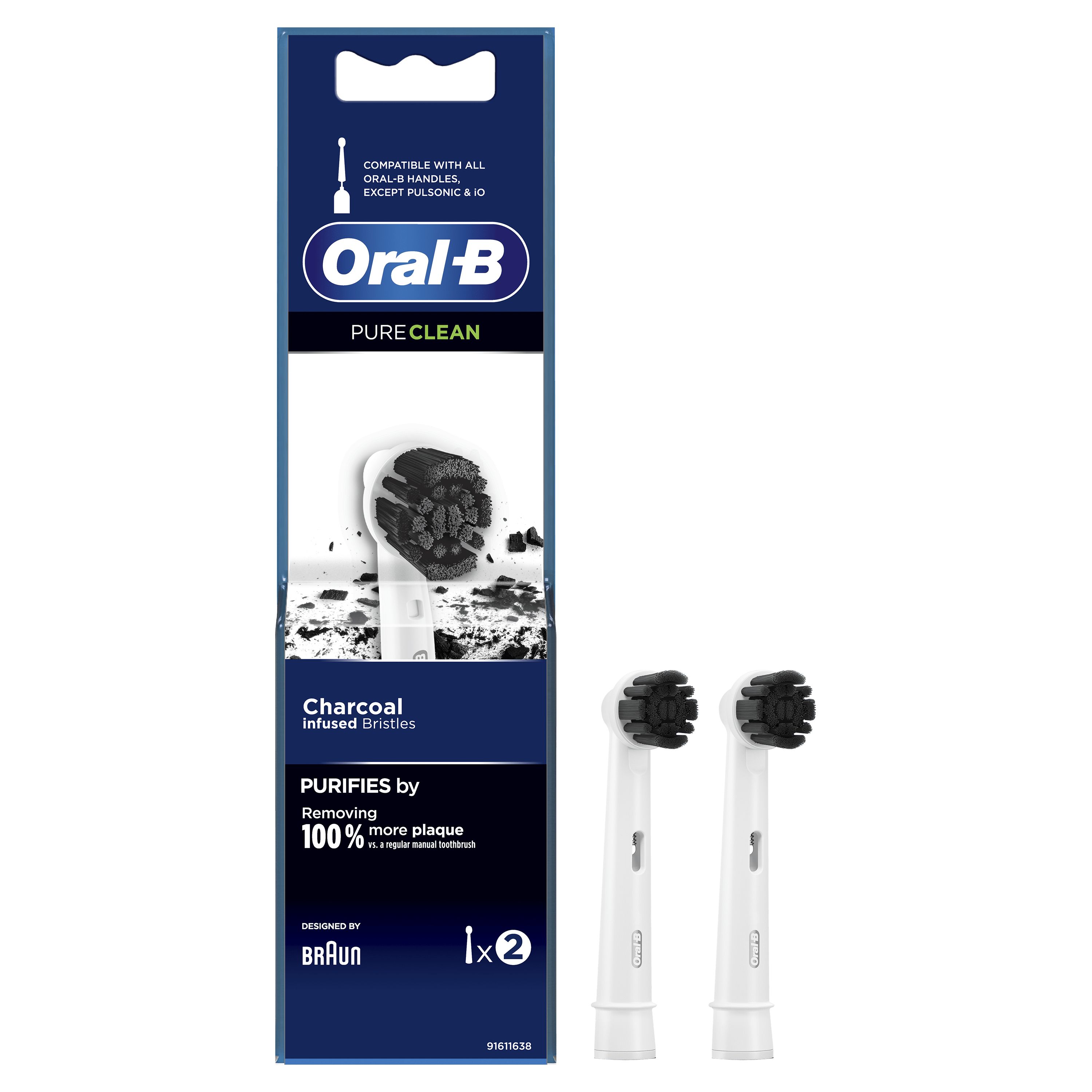 Oral-B PureClean Opzetborstel - 2 Stuks