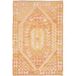 UNAMOURDETAPIS Tapis Kilim 103 X 151 Cm, Motif Ethnique, Orange, Crème Et Jaune, En Laine Naturelle, Tissé À Plat, Authentique