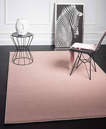 Mia's Teppiche Emma woonkamertapijt, laagpolig, 120 cm rond, roze
