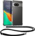 kwmobile telefoonhoesje geschikt voor Google Pixel 8 - Hoesje met telefoonkoord - Back cover in zwart / transparant