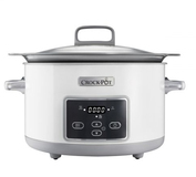 Crock-Pot CSC026 Slow Cooker - 5L - Silver/White