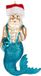 BRUBAKER Zeemeerminman, handbeschilderde kerstbal van glas, 14 cm, boombal, onderwater, kerstman met sixpack, mondgeblazen kerstboomversiering, figuur grappige decoratieve hanger