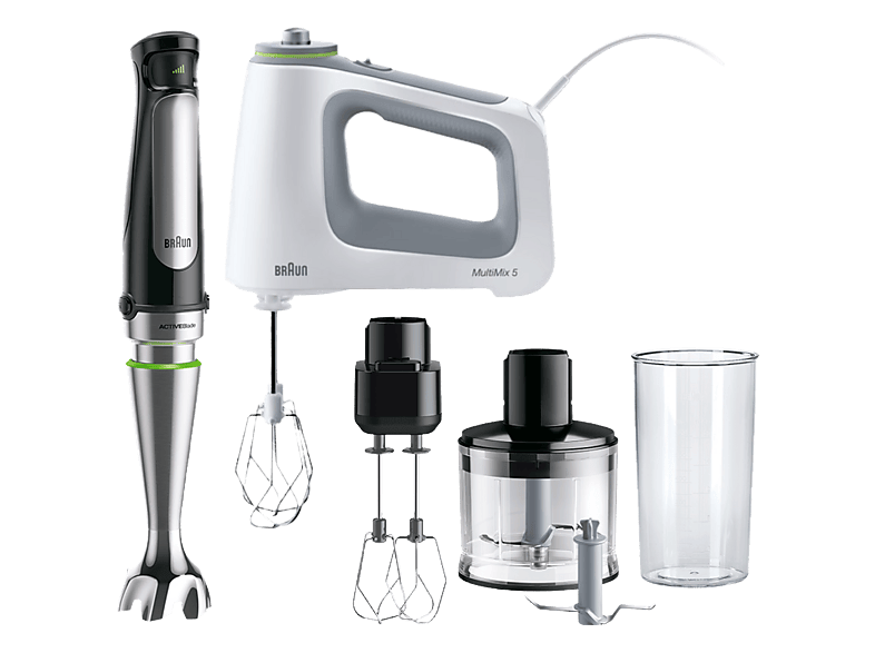 Braun Multimix 5 Hm5100wh Wit + Multiquick 7 Mq7035xbi Zwart Keuken Bundel