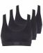 Sloggi 3-pack Double comfort top dames - katoen - 44 - Zwart