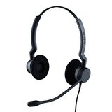 Jabra Biz 2300 USB-A UC in-ear stereo-hoofdtelefoon, ruisonderdrukking, bekabelde communicatie, met besturingseenheid voor kantoortelefoons en telefoonsoftware, zwart