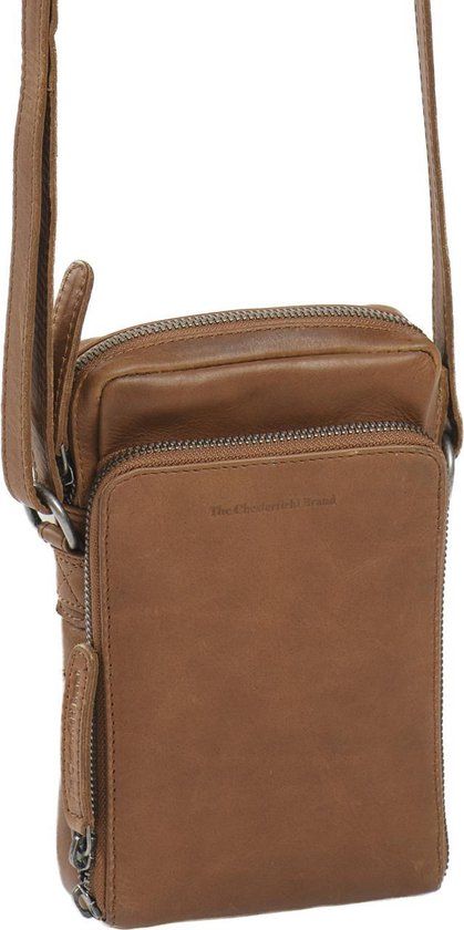 The Chesterfield Brand Hamilton Leren Telefoontasje Cognac - Crossbodytas voor Heren
