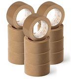 OFITURIA Ecologisch plakband van bruin kraftpapier voor het verpakken, inlijsten van afbeeldingen of verzegelen, veilige en robuuste verpakking (72 mm x 45 m, kraftpapier, 12 rollen)