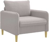 vidaXL Fauteuil XL Lichtgrijs Bouclé