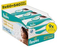 Pampers Aqua Soft Touch Babydoekjes - 9 x 60 = 540 Billendoekjes