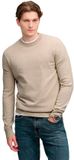Superdry - Essential Lichtgewicht Wollen Mix Trui - Heren - Maat XXL - Katoen/Wol - Barley Marl