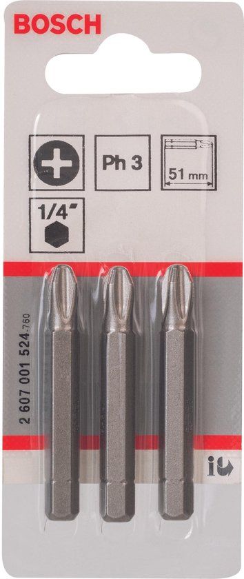 Bosch - XH-TORS/PH3/51MM - 3 stuks