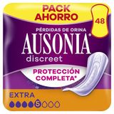 Ausonia Discreet inlegzolen tegen urineverlies voor vrouwen, extra 48 stuks, complete bescherming*, ongelooflijke discretie