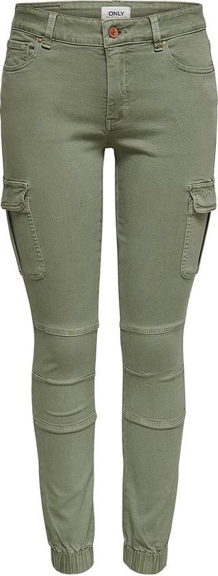 ONLY ONLMISSOURI REG ANK CARGO PNT NOOS - Dames Broek - Oil Green - Maat W38 X L34