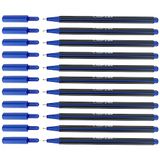 D.RECT Finelinerset 12 Stuks - Viltstift Geschikt voor Dagelijks Gebruik - Fijne Lijnstift - Superfijn, Lijndikte ca. 0,4 mm - Blauw