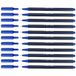 D.RECT Finelinerset 12 Stuks - Viltstift Geschikt voor Dagelijks Gebruik - Fijne Lijnstift - Superfijn, Lijndikte ca. 0,4 mm - Blauw