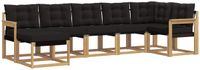 vidaXL - Buiten - bank - set - 7 - st - Wit - en - zwart