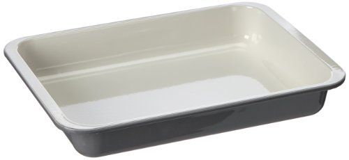 Zenker Braadpan Speciale Koken 40,5x29,5x6 cm in Grey-Creme, Emaille 40,5 x 29,5 x 6 cm