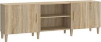 vidaXL Tv-meubel - 150x30x50 cm - Bewerkt Hout - Sonoma Eikenkleurig