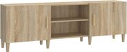 vidaXL Tv-meubel - 150x30x50 cm - Bewerkt Hout - Sonoma Eikenkleurig