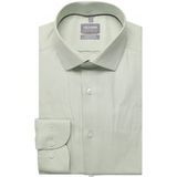 OLYMP Vert Coton Comfort Fit Repassage Facile Chemise Manches Longues Uni Col Classique