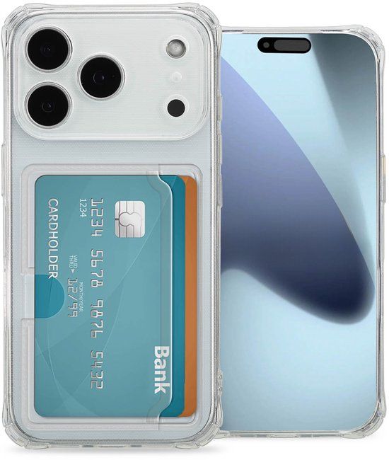 imoshion Hoesje met Pasjeshouder - Geschikt voor Apple iPhone 17 Pro - Transparant