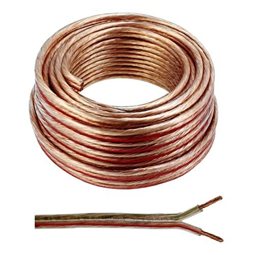 Luidsprekerkabel 2x4,00mm2-10m - transparant - CCA - audiokabel - luidsprekerkabel