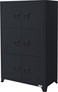 ML-design Kantoorkast 75x40x120 cm Antraciet Staal