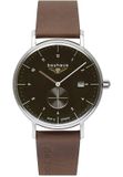 Bauhaus Herenhorloge 2132-2 Zwart met Bruine Stalen Band