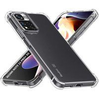 Phonillico® Case voor Xiaomi Redmi Note 11 PRO+ 5G - Redmi Note 11 PRO PLUS 5G - Schokbestendige bescherming Zacht siliconen Transparant