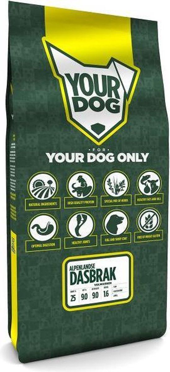 Yourdog Volwassen Alpenlandse Dasbrak Hondenvoer 12 kg