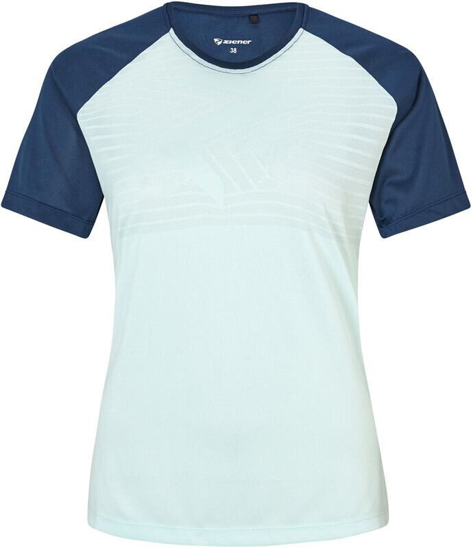 Ziener Nabuca SS Shirt Women, wit/blauw