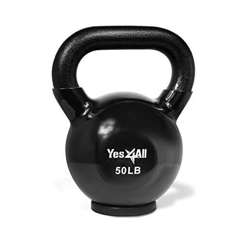 Yes4All Unisex's M5PF Kettlebell, K. 50 lbs-zwart