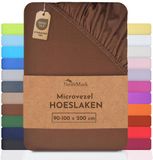 NatureMark Microvezel Hoeslaken 90x200cm Chocoladebruin