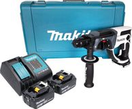 Makita DHR 202 SGW accu-boorhamer 18 V 20 mm 2,0 J wit + 2x accu 6,0 Ah + oplader + koffer