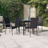Maison Exclusive - Salon de jardin 5 pièces noir