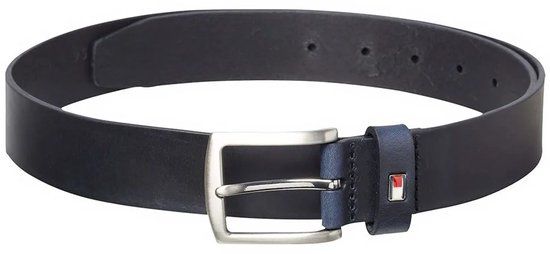 Tommy Hilfiger New Denton Belt 4.0 Midnight Leer Mannen