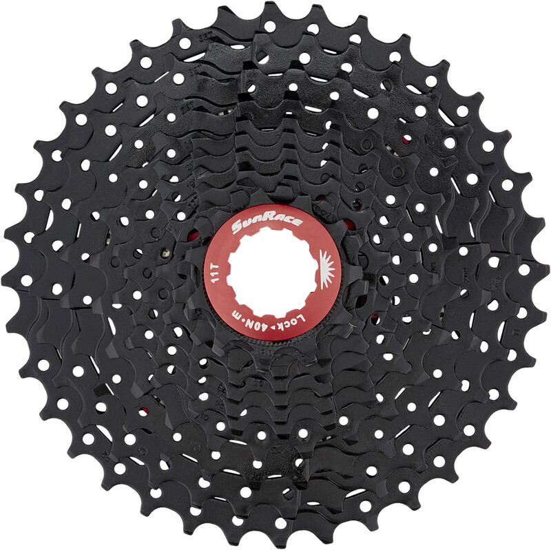 Sunrace Cassette Csrx1 11s 11-28t Staal Zwart/rood