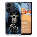 Cokitec Xiaomi Redmi 13C Versterkte hoes doodshoofd vinger